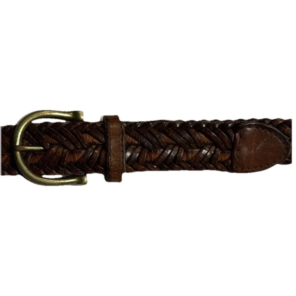 Marshall Fields VTG 90's Braided Leather Belt‎ Size 38